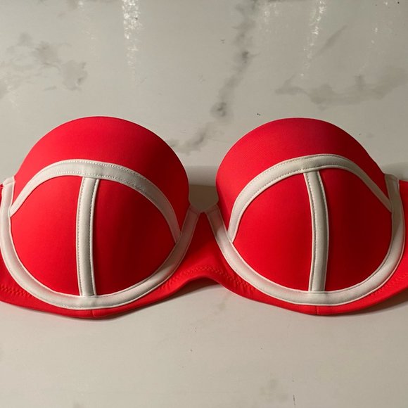 VICTORIA's SECRET Two Piece Bikini Top Bottom Colorblock Swimsuit Medium 32C - Picture 2 of 10